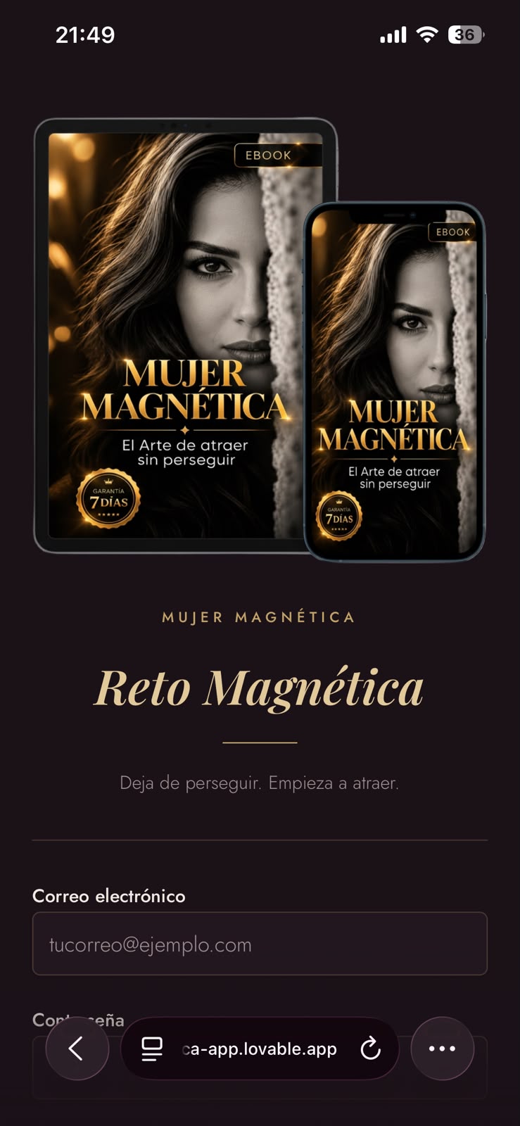 Tu entrada al reto